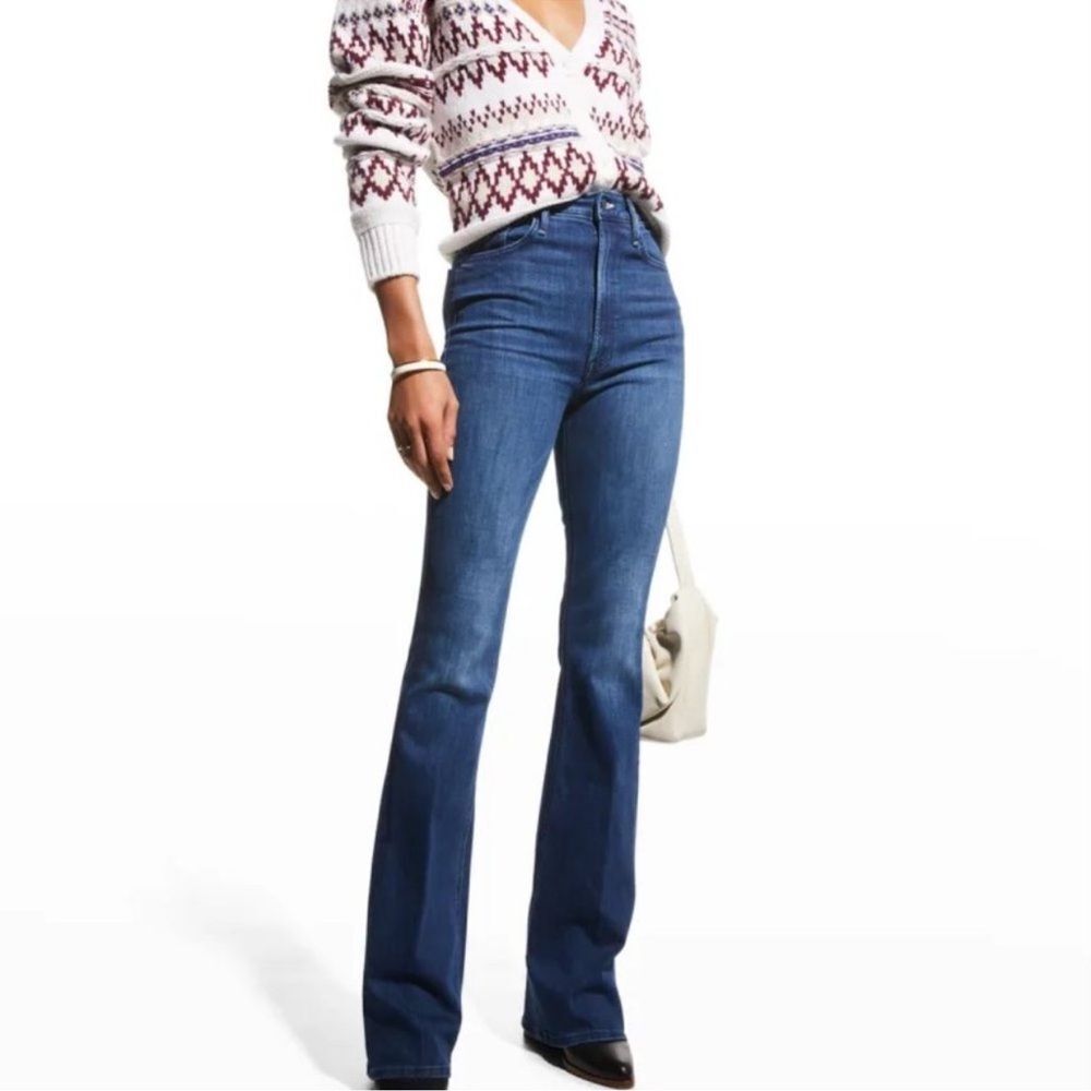 MOTHER The Mellow Dram- Dark Blue High-Rise Flare Jeans